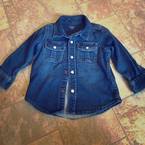 Denim toddler button up
